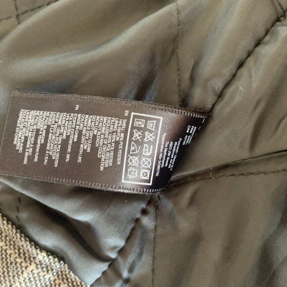 Men’s Grey Plaid Jacket – Trench-Inspired Fit – Size M - Picture 6 of 6